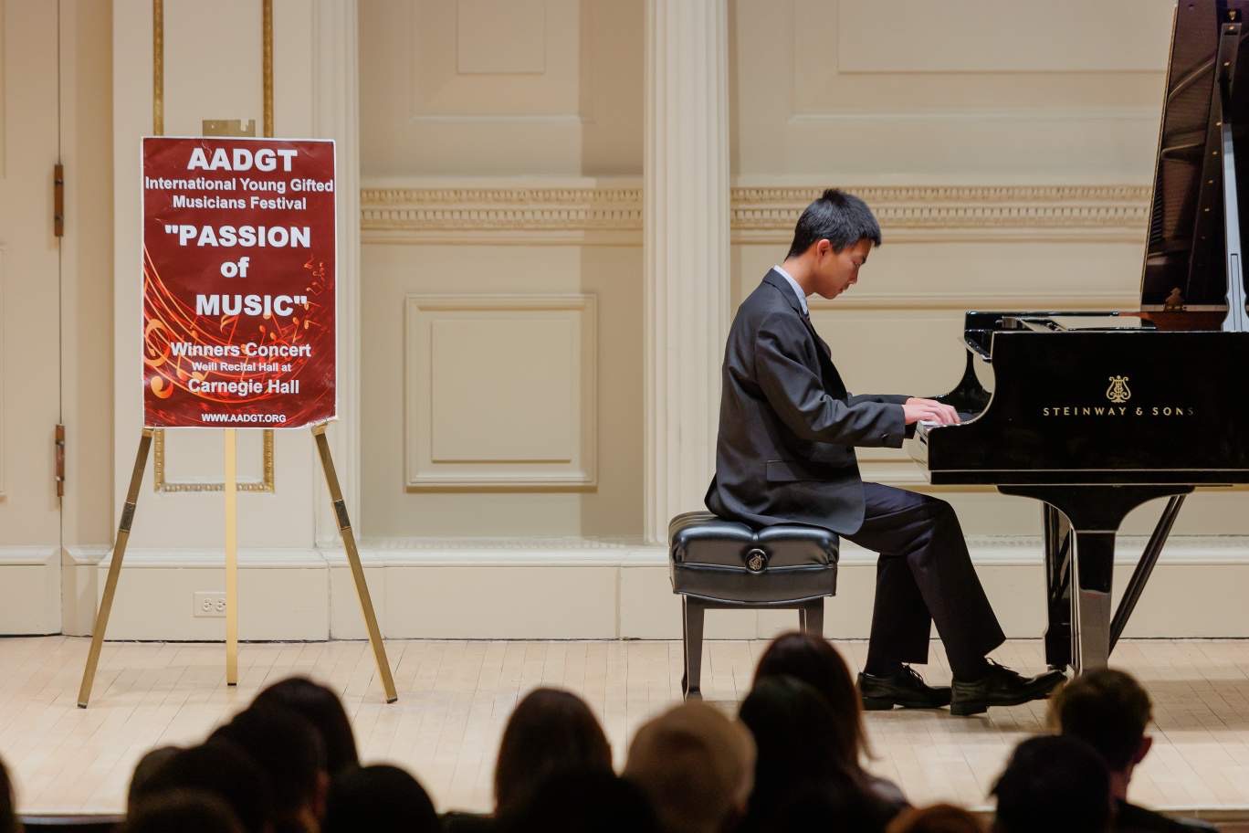 Student performing at AADGT International Young Gifted Musicians Festival